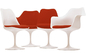 Άσπρη έδρα τουλιπών λόφων καφετεριών, έδρα τουλιπών Saarinen με το μαξιλάρι προμηθευτής