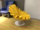 Εύκολο Κέννεθ Cobonpue Bloom Chair/όμορφη κίτρινη πολυθρόνα μουστάρδας προμηθευτής